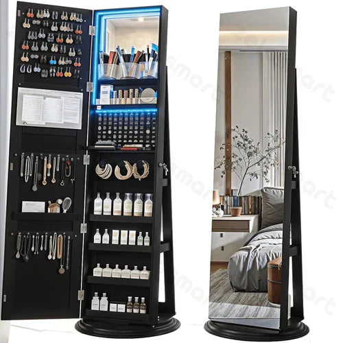 Armário Giratório com Espelho e Porta-joias